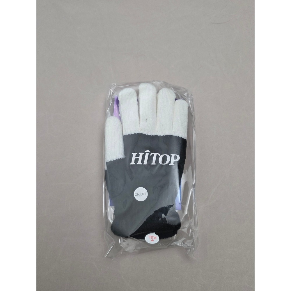 HITOP LED Party Gloves Kids Black White Light Up‎ Glow MagiFire B07H4CV69X New